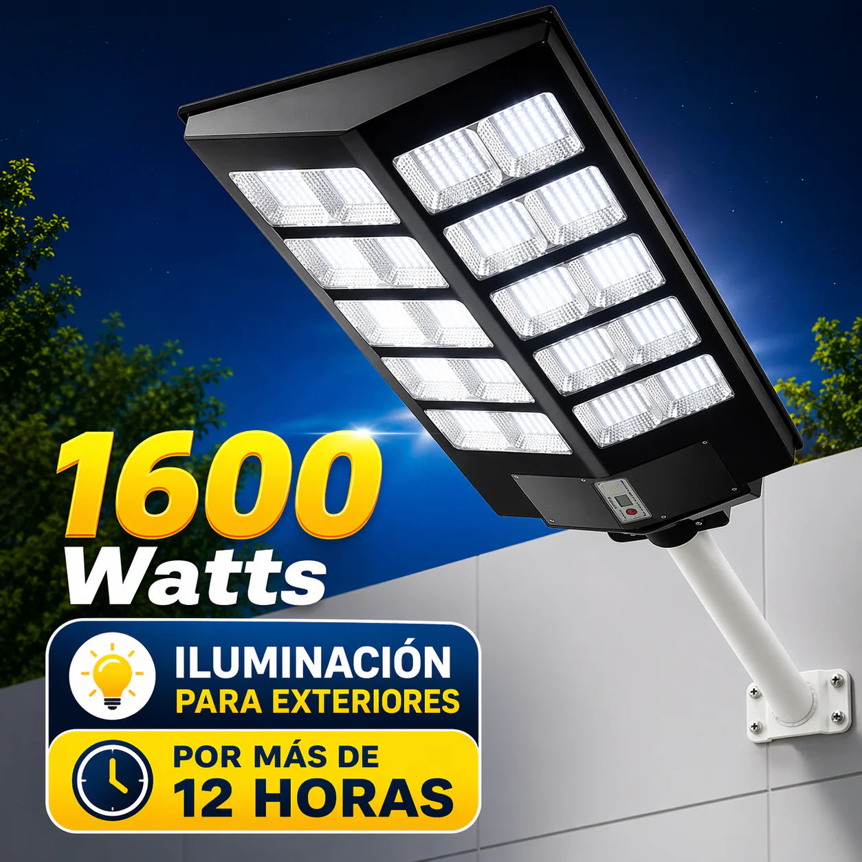 LUZ SOLAR ULTRA POTENTE 7700LM PARA EXTERIORES 2