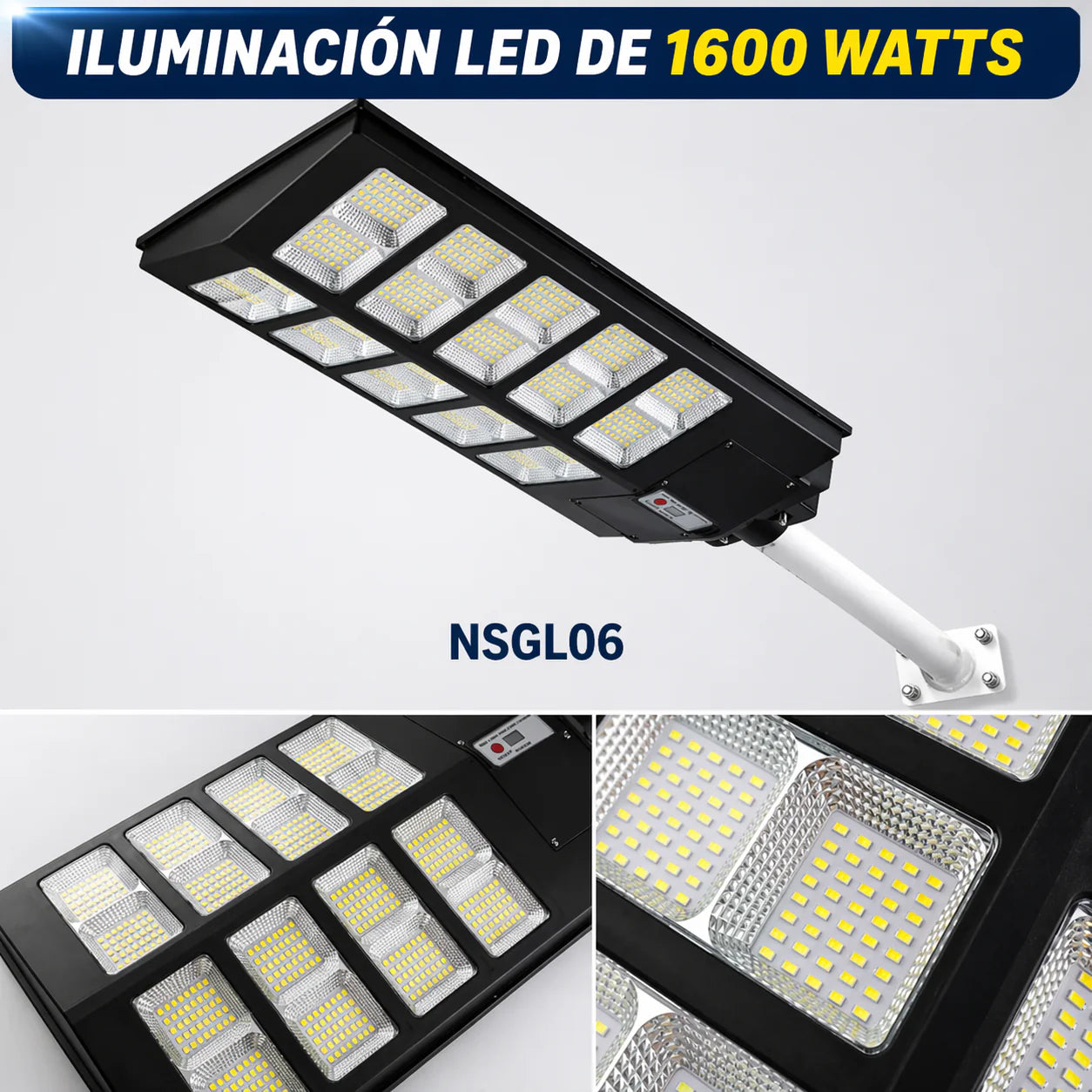 LUZ SOLAR ULTRA POTENTE 7700LM PARA EXTERIORES 2
