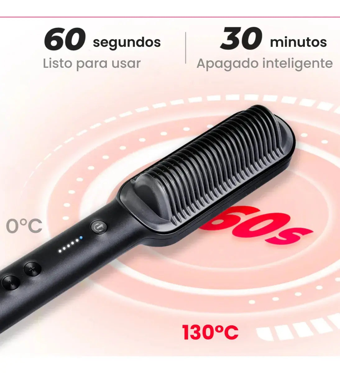 Cepillo Alisador | SoftHair™ 🔥Anti quemaduras 5 Niveles 45w🔥- Envío Gratis