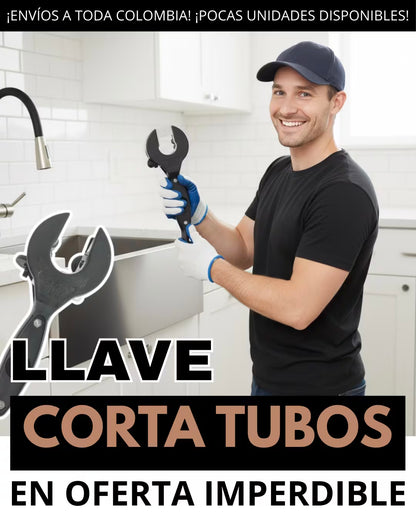 Llave Cortatubos con Trinquete de 3 Piezas