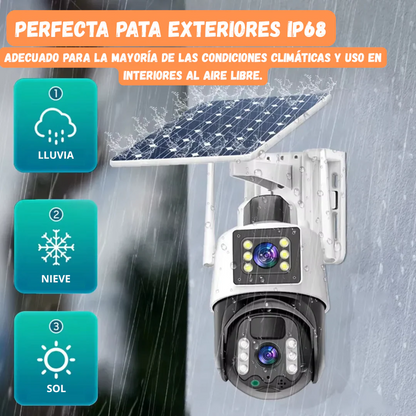 Cámara de seguridad doble lente con panel YW09 🔥- Envío Gratis - Paga al Recibir