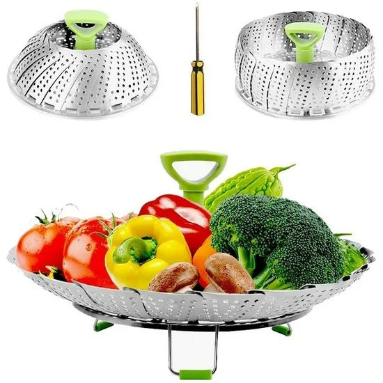 CESTA DE VAPOR DE ACERO INOXIDABLE – SALUD Y SABOR EN TU COCINA
